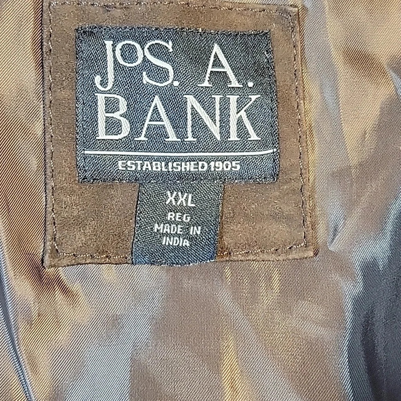 JOS. A. BANK Brown Leather Suede Men's Jacket XXL‎ - Picture 12 of 13